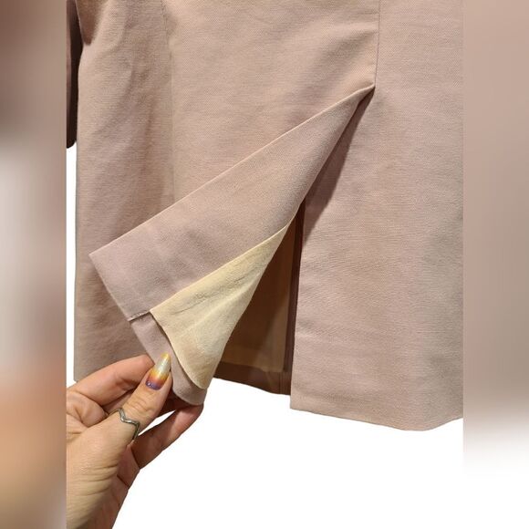 Rebecca Taylor Tailored Stretch Modern Suiting Jacket Blazer Primrose Pink | 8 - Picture 6 of 11